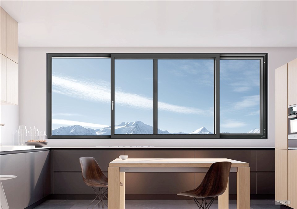 Aluminium Vertical Sliding Windows