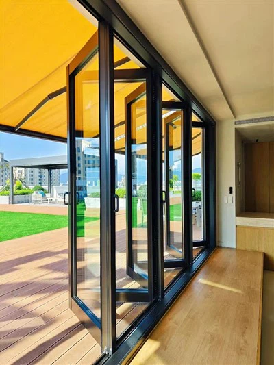 Aluminum Folding Glass Patio Folding Doors