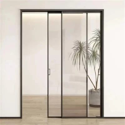 How do I lubricate the tracks of a glass sliding door?