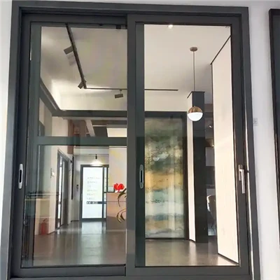 Are there sliding glass doors with a self - cleaning function?